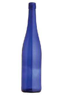 750ml COBALT BLUE HOCK WINE BOTTLES