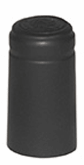 Matte Black PVC Shrink Capsules (Bag of 30)